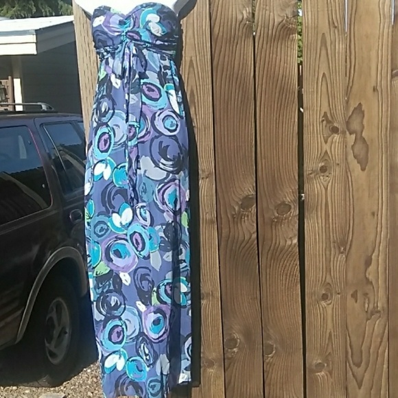 Xhilaration Dresses & Skirts - Strapless, Shirred Empire Waist Maxi Dress, Large